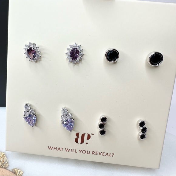 Bomb Party 2024 Simply Stud Earrings Sun Kissed Sparkle RBP9067 NWT - Picture 3 of 5